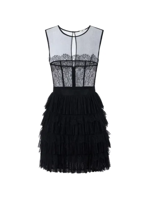 Elisabetta Franchi mini dress in crepon and floral lace