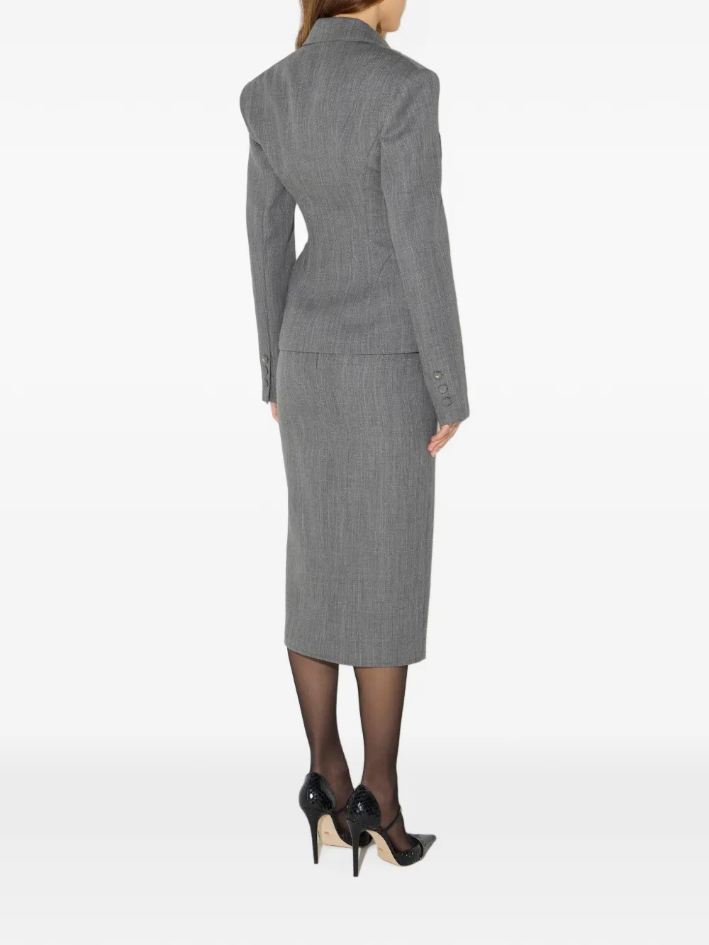 Elisabetta Franchi Wollen rok Grijs