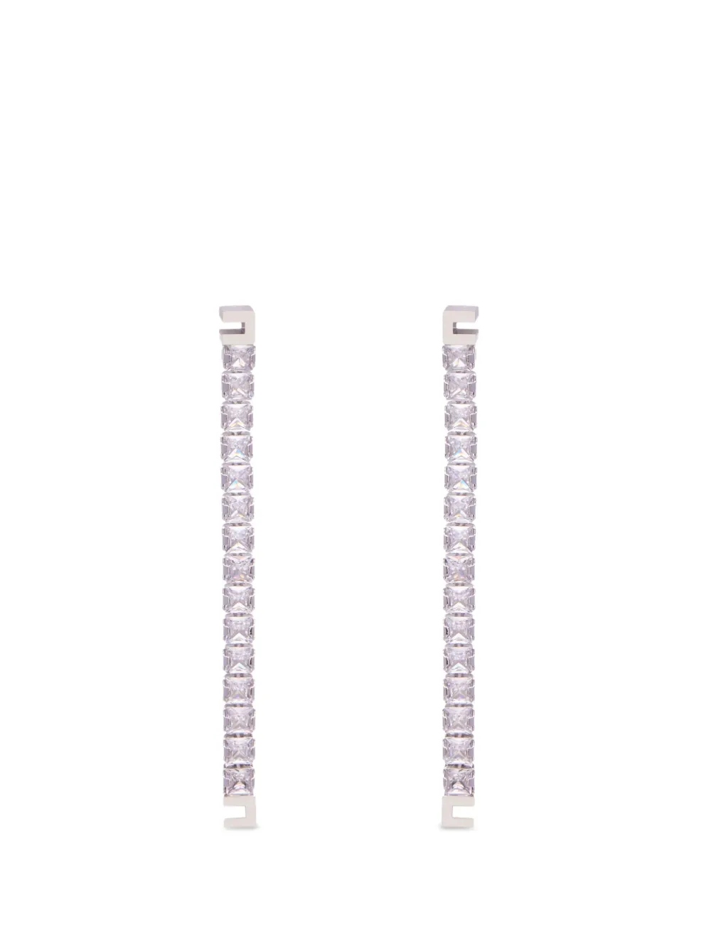 Elisabetta Franchi earrings with rhinestones - Argento