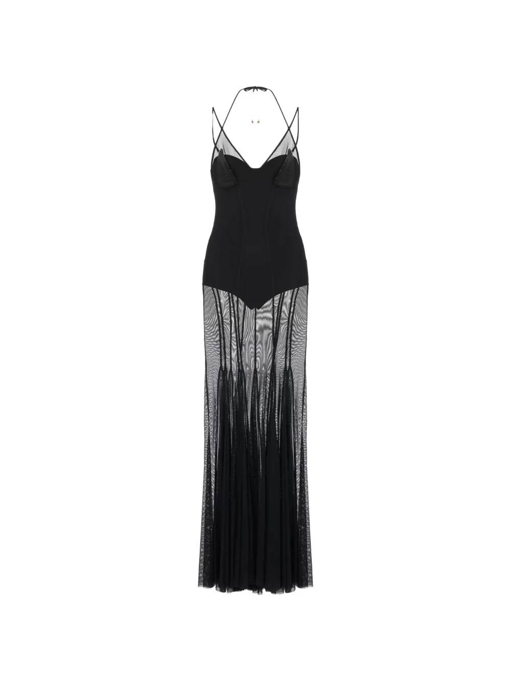 Elisabetta Franchi Red Carpet tulle and satin dress - Black