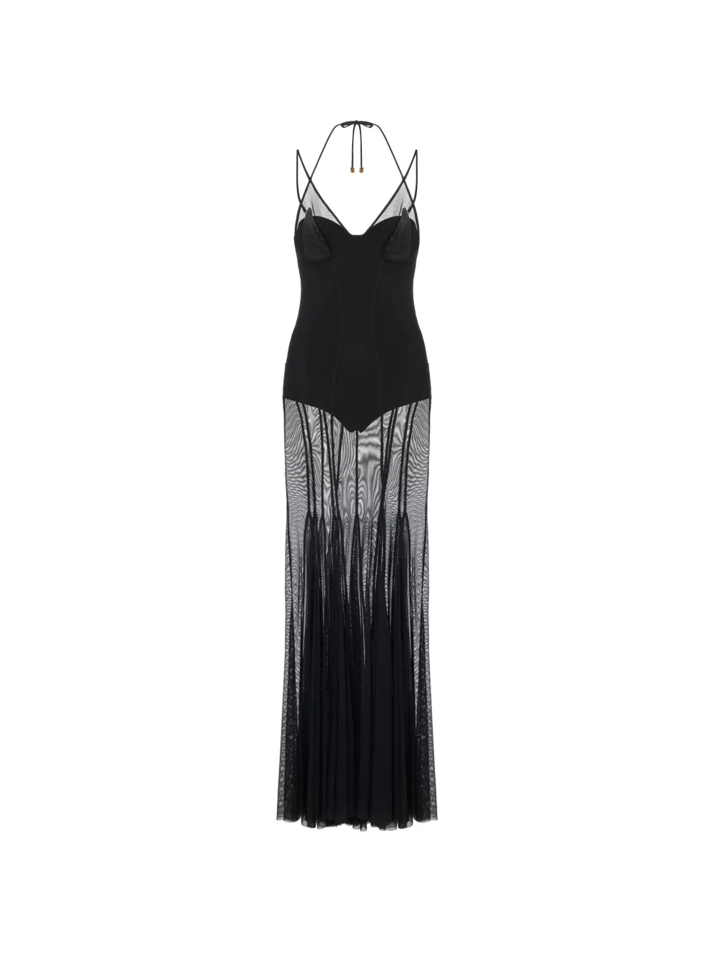 Elisabetta Franchi Red Carpet tulle and satin dress - Black