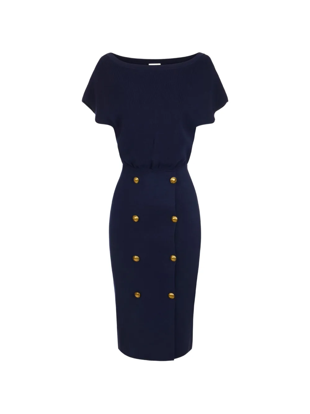 Elisabetta Franchi knit dress with jewel buttons
