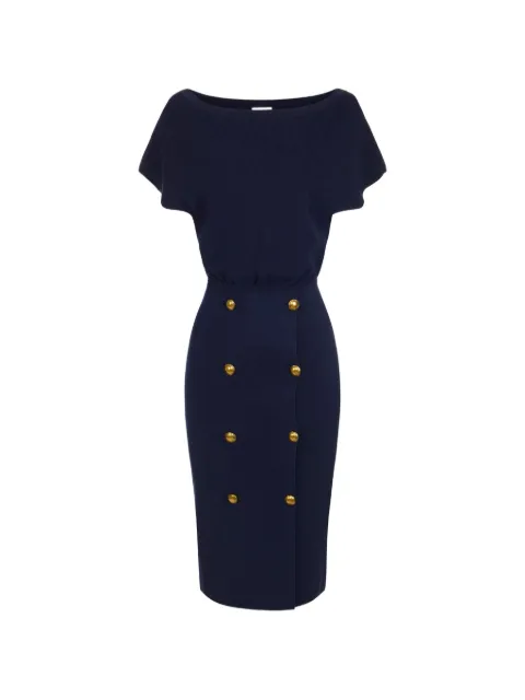 Elisabetta Franchi vestido tejido con botones de joya