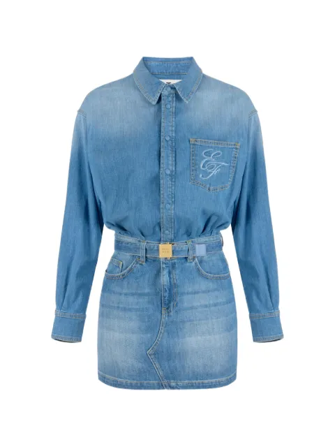 Elisabetta Franchi denim mini dress with belt