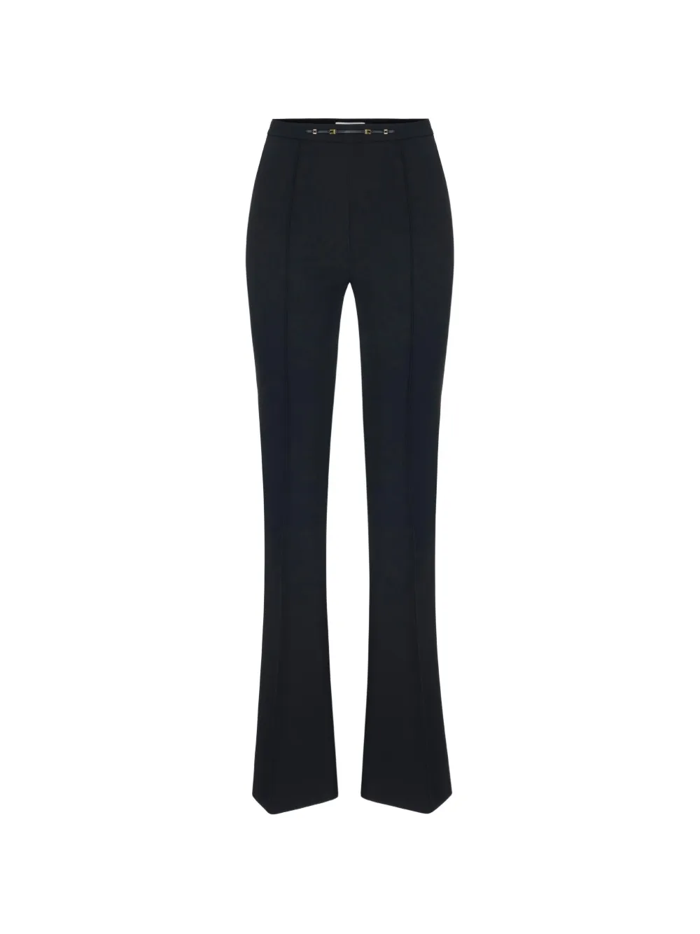 Elisabetta Franchi Stretch broek met dubbele laag crêpe Zwart
