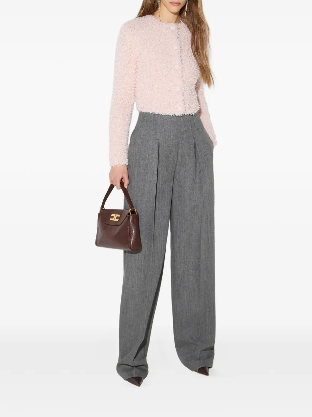 Elisabetta Franchi Vest van fleece Roze