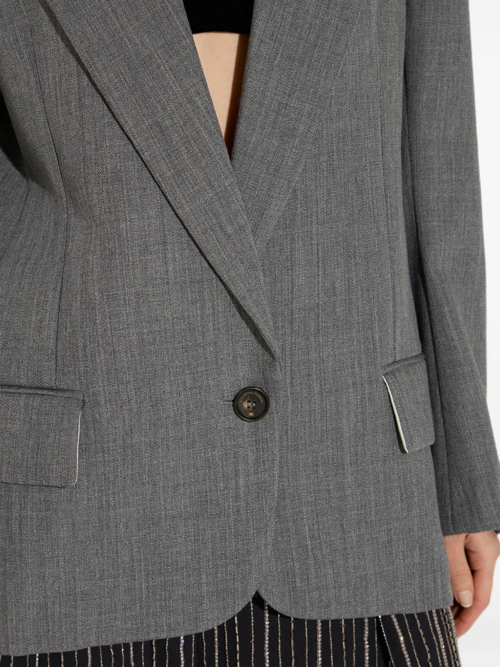 Elisabetta Franchi Wollen jack Grijs