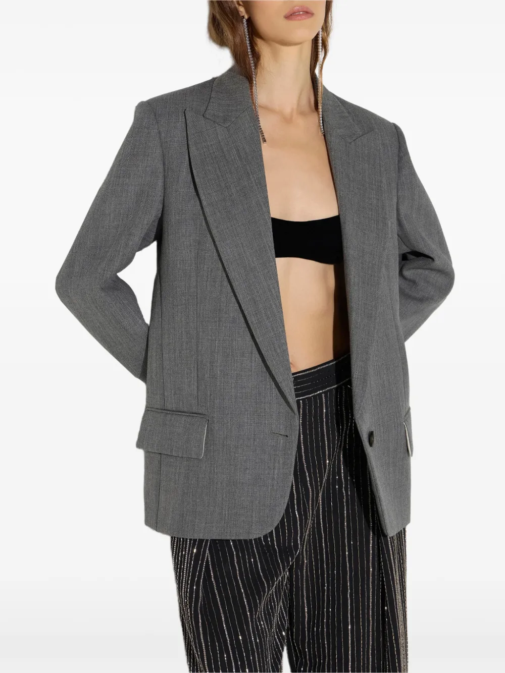 Elisabetta Franchi Wollen jack Grijs