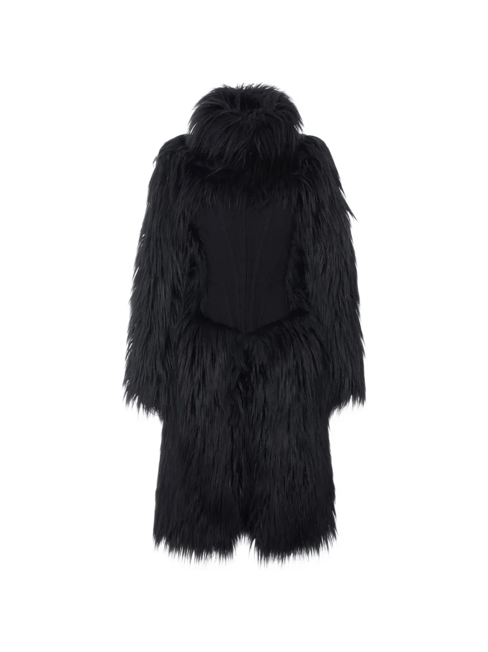 Elisabetta Franchi Jas met bustier en bont-effect Zwart