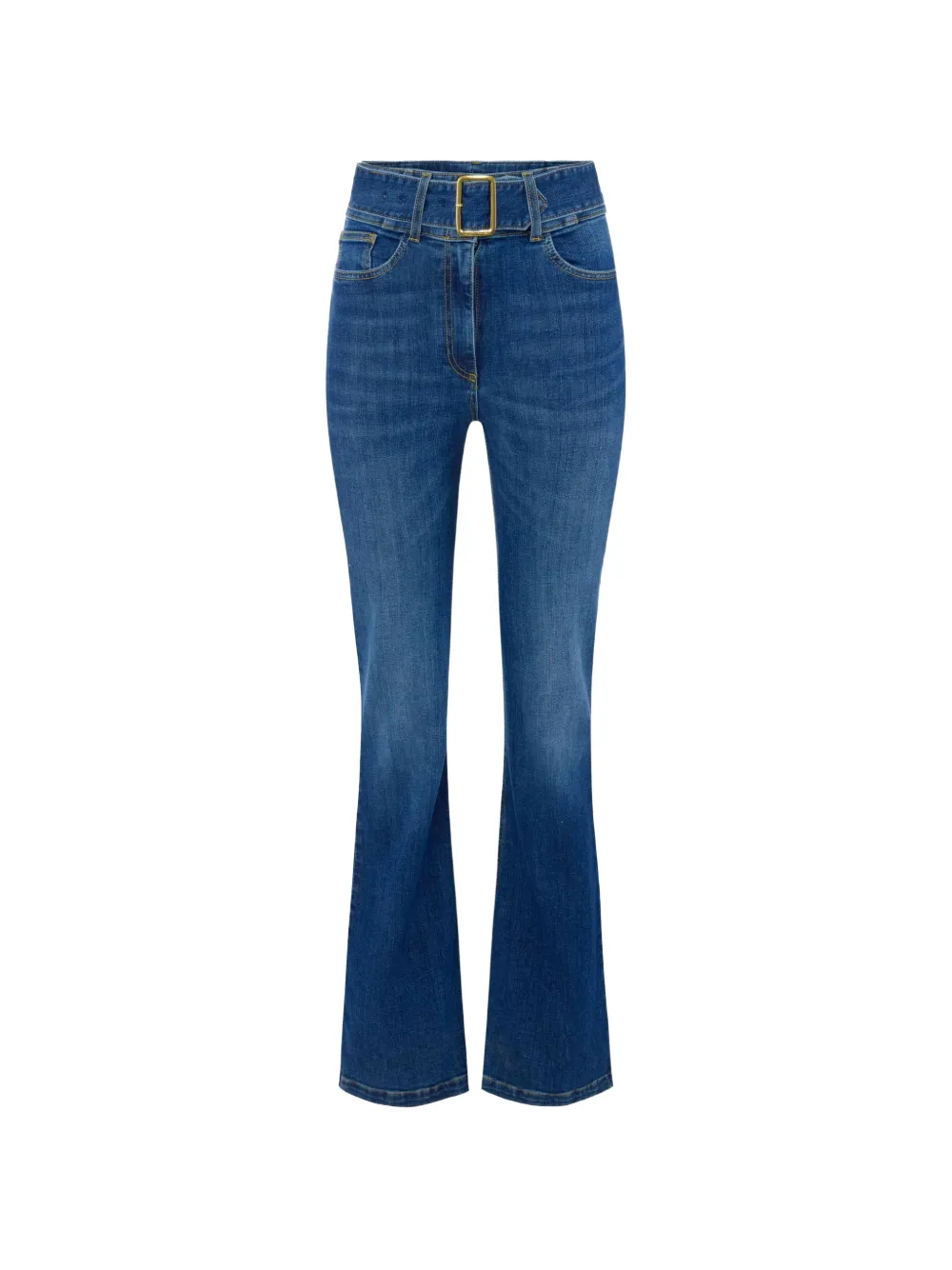 Elisabetta Franchi boot-cut jeans with belt - Blau