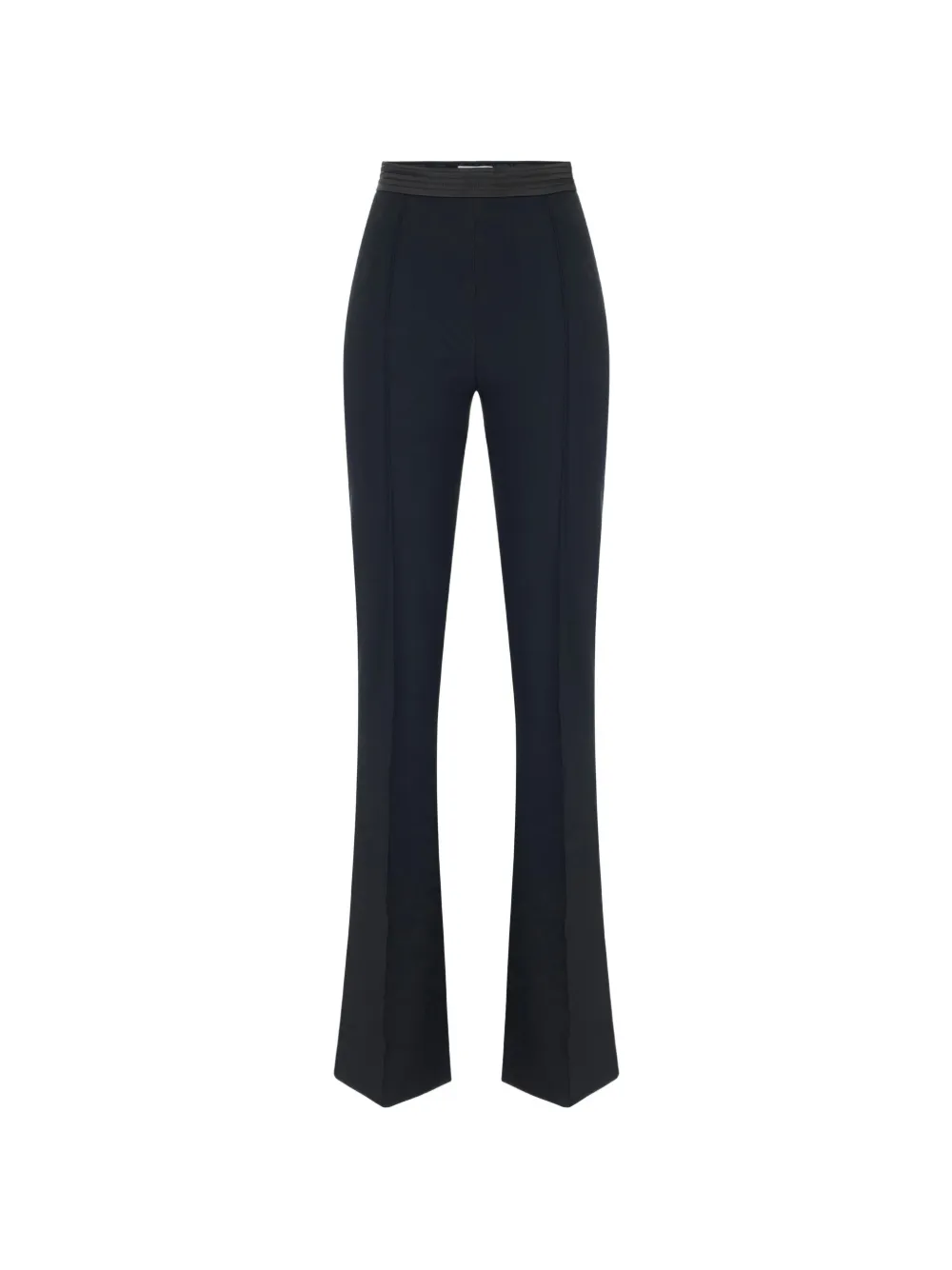 Elisabetta Franchi satin-waistband bell-bottom trousers