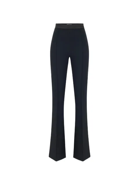 Elisabetta Franchi satin-waistband bell-bottom trousers