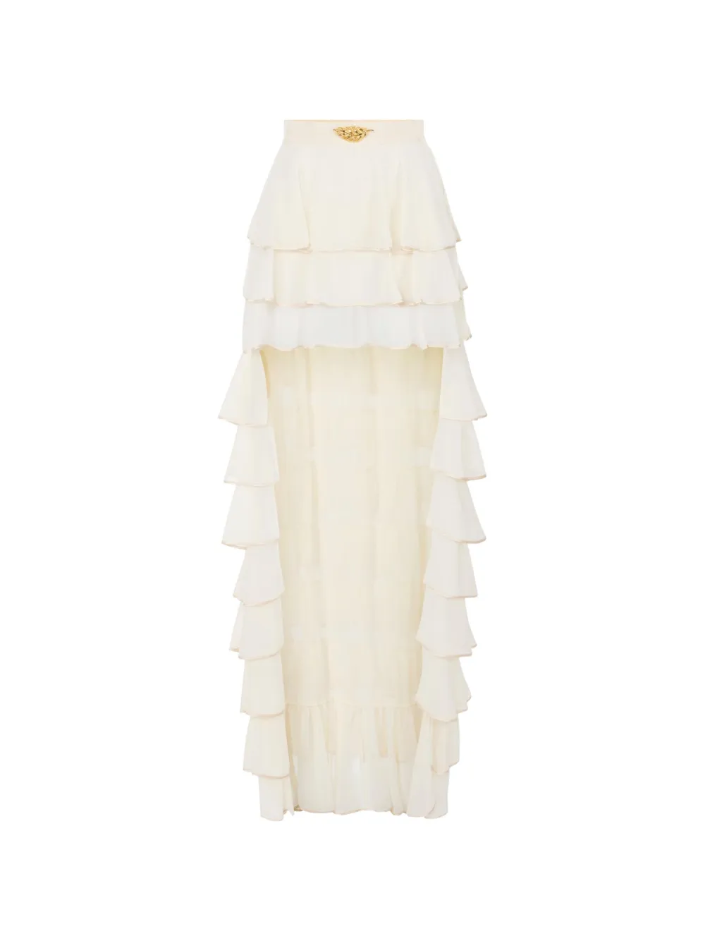 Elisabetta Franchi skirt in georgette fabric with flounces