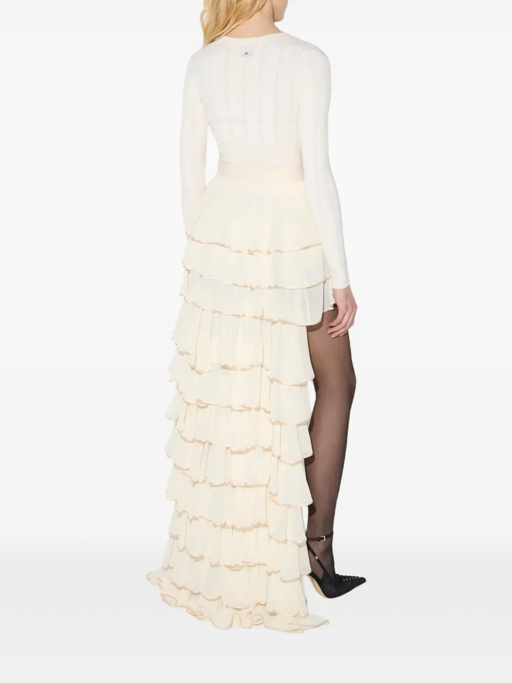 Elisabetta Franchi ジョーゼット スカート | ニュートラル | FARFETCH JP