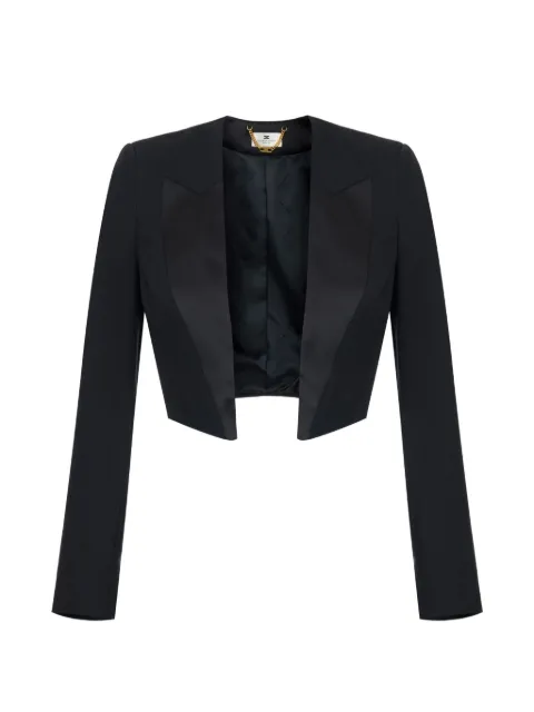 Elisabetta Franchi gabardine tuxedo-style jacket