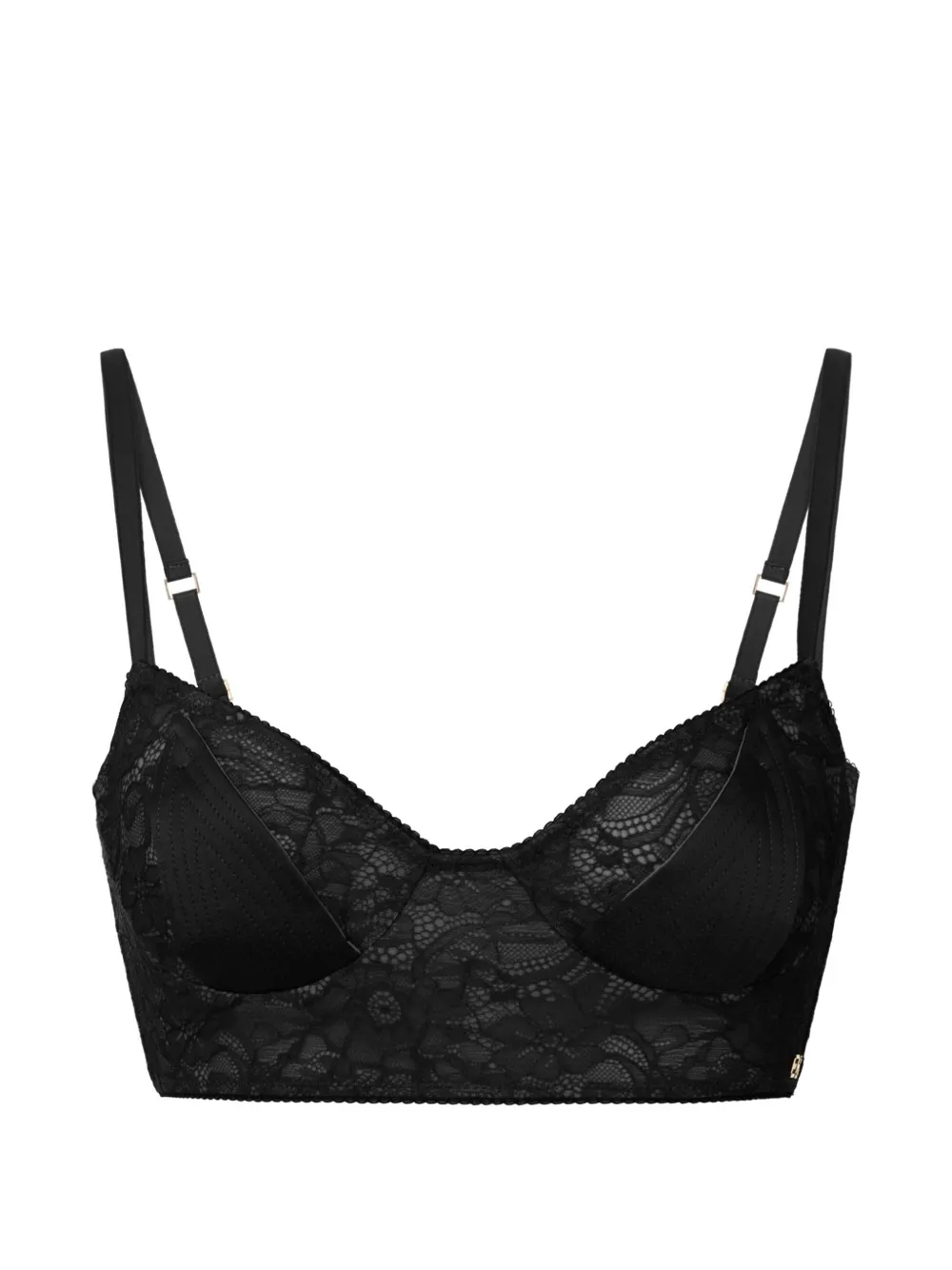 Elisabetta Franchi Reggiseno in pizzo - Nero