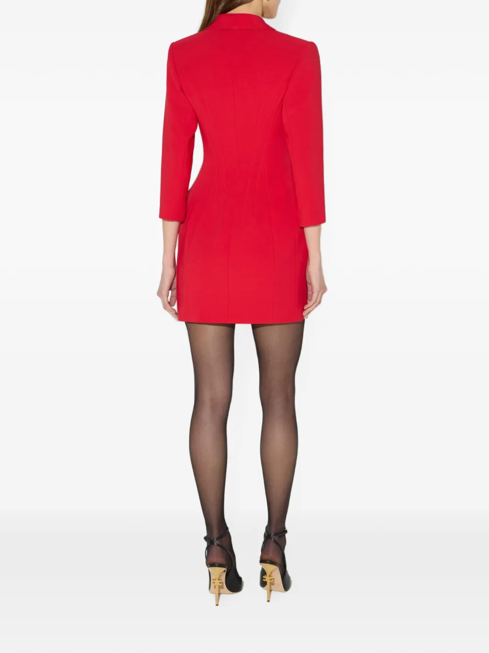 Elisabetta Franchi Lichtgewicht crêpe jurk Rood