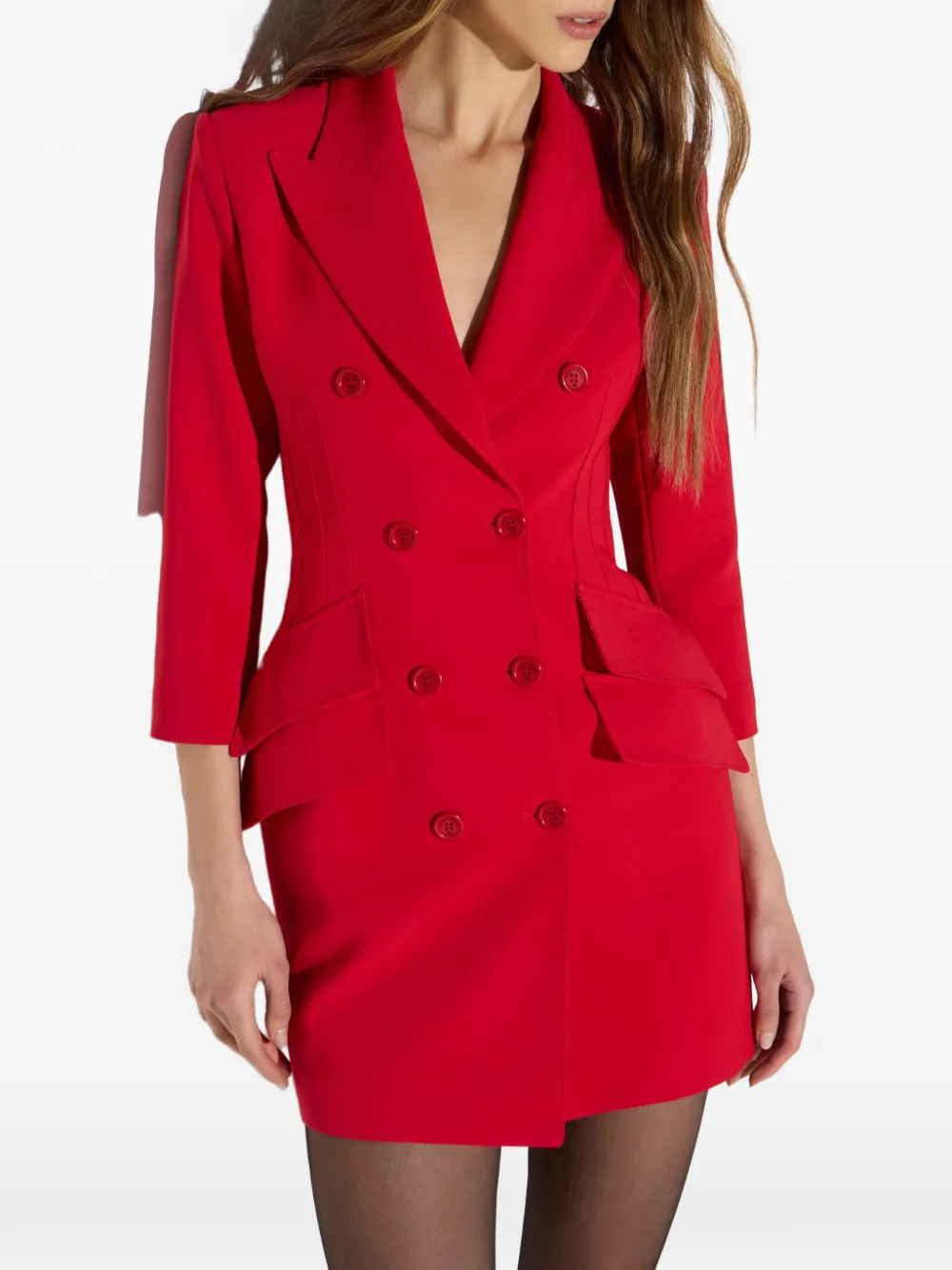 Elisabetta Franchi Lichtgewicht crêpe jurk Rood
