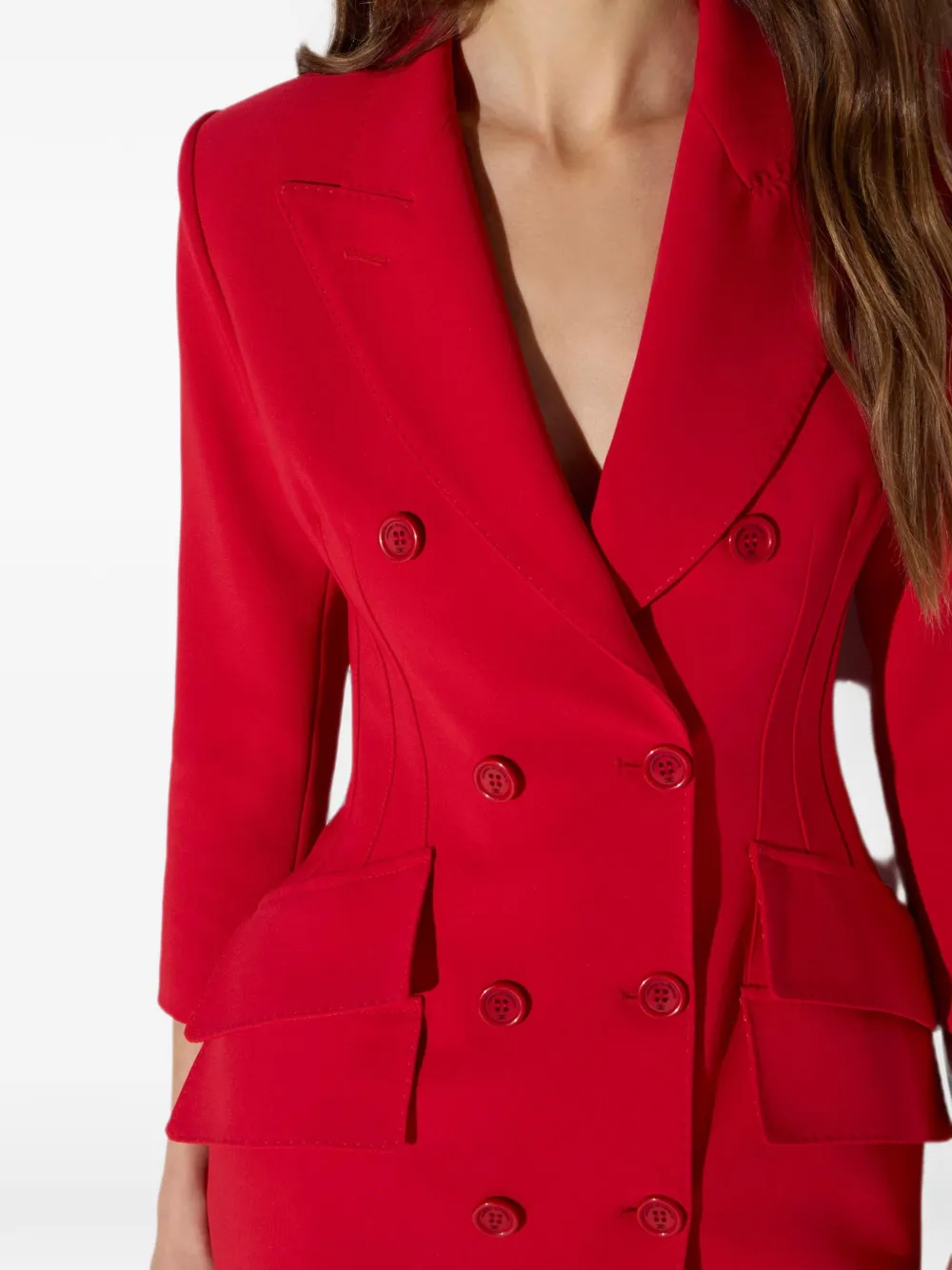 Elisabetta Franchi Lichtgewicht crêpe jurk Rood