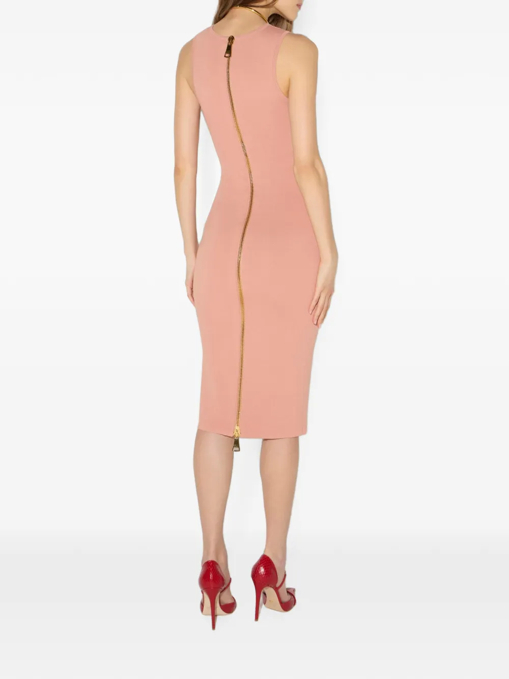 Elisabetta Franchi Gebreide jurk met uitgesneden details Roze