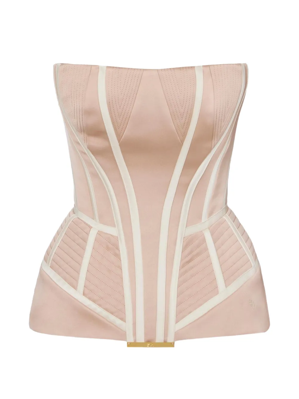 Elisabetta Franchi duchess satin bustier-style top