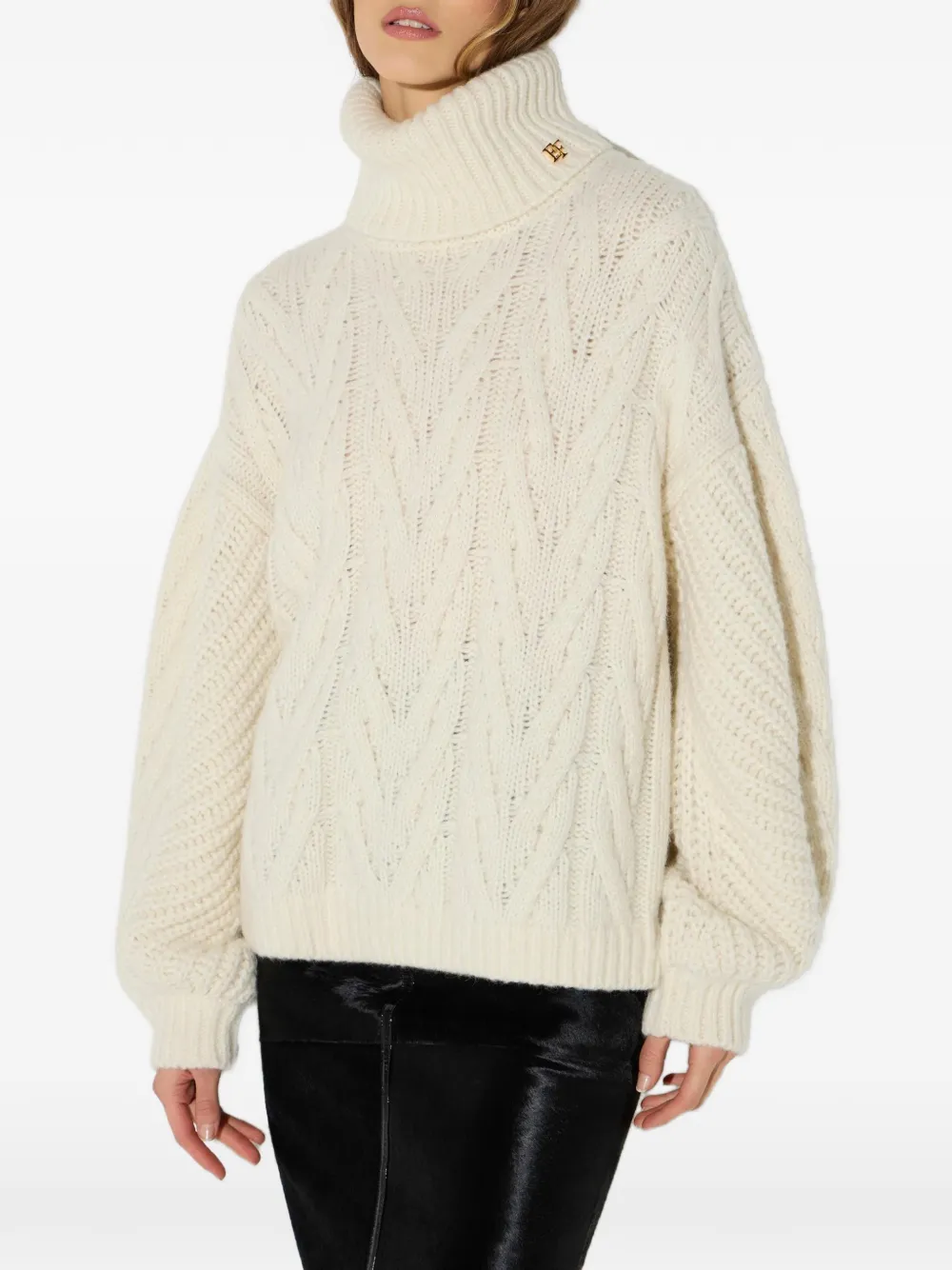 Elisabetta Franchi Gebreide pullover Wit