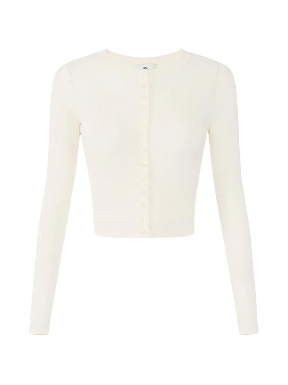 Elisabetta Franchi Knit openwork cardigan - Nude