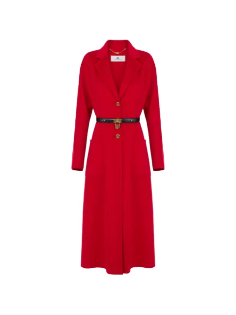 Elisabetta Franchi coat in double cloth with belt