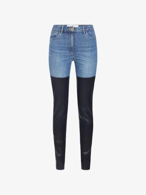 Elisabetta Franchi cigarette jeans with double texture