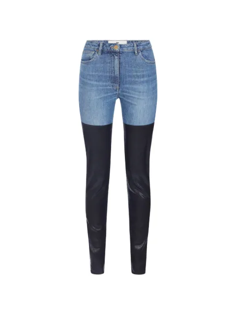 Elisabetta Franchi cigarette jeans with double texture