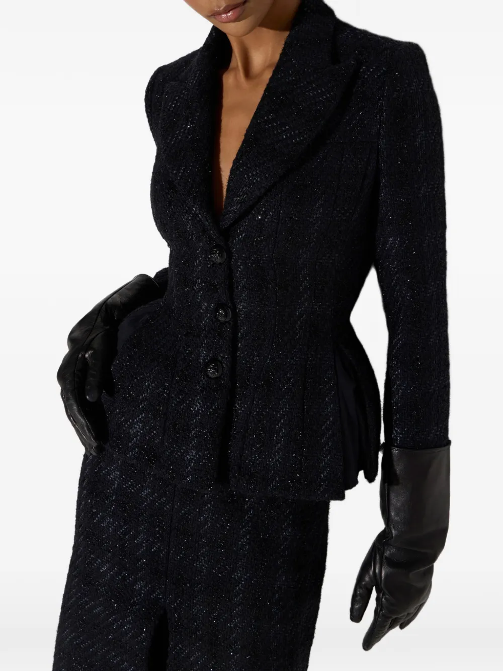 Elisabetta Franchi Tweed jack Zwart