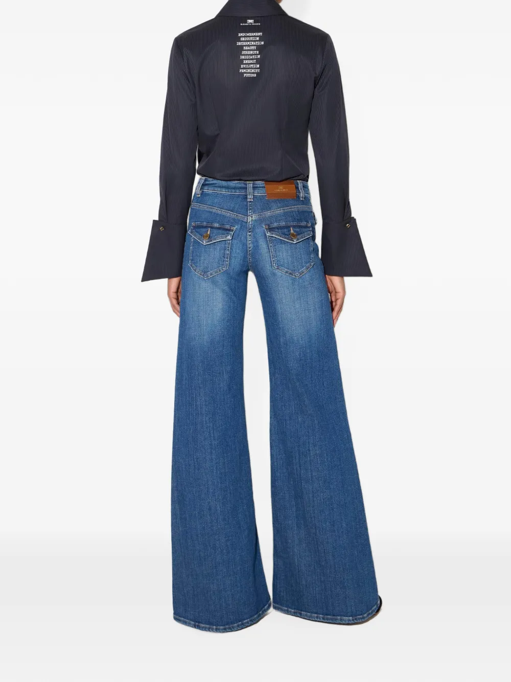 Elisabetta Franchi Jeans met kleine zakken Blauw