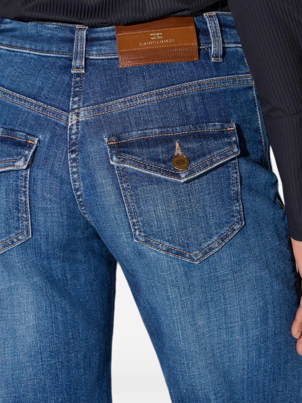 Elisabetta Franchi Jeans met kleine zakken Blauw