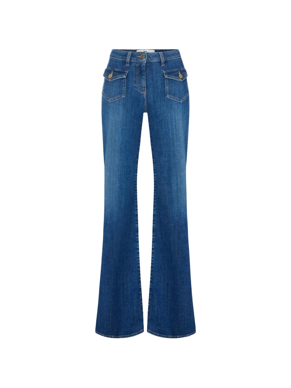Elisabetta Franchi bell-bottom jeans with small pockets - Blau