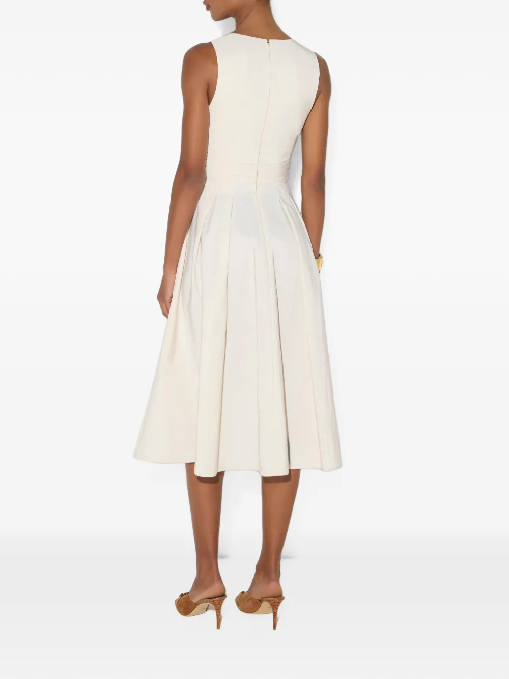 Elisabetta Franchi Taffeta voile jurk Beige