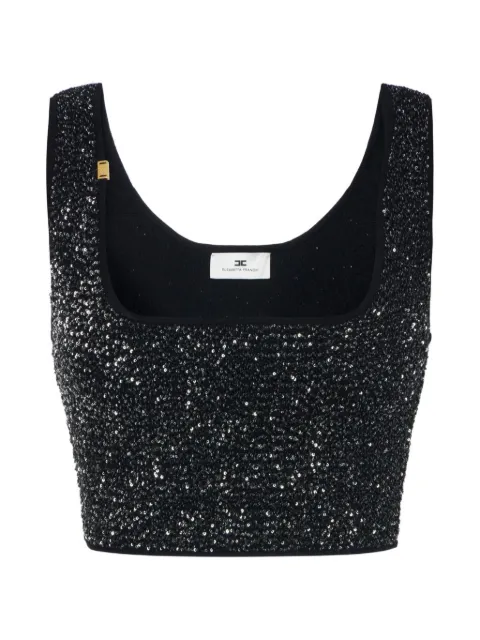 Elisabetta Franchi 시퀸 니트 탑