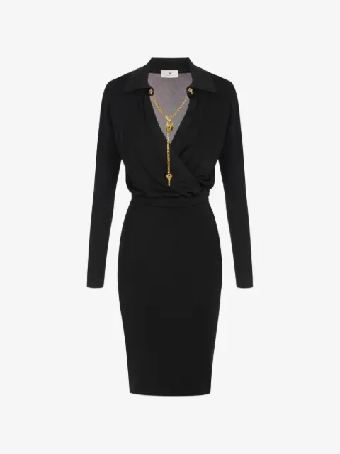 Elisabetta Franchi ビジューチェーン ドレス