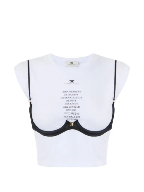 Elisabetta Franchi lightweight jersey T-shirt with bra