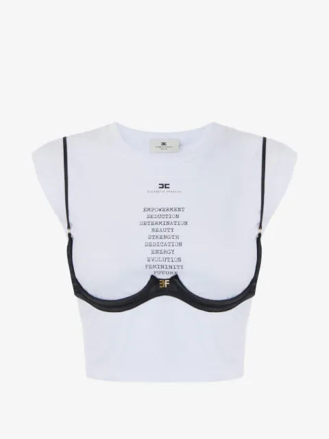 Elisabetta Franchi lightweight jersey T-shirt with bra