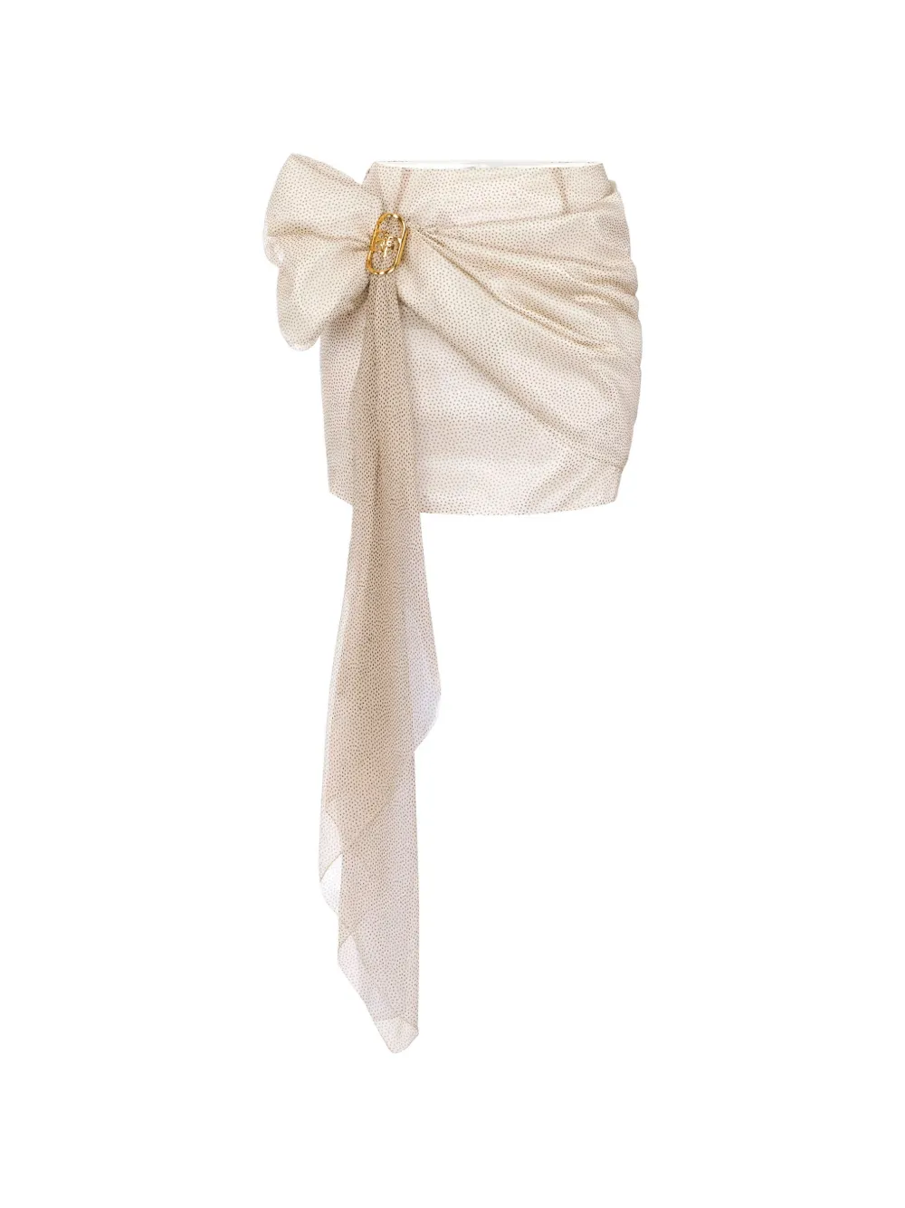 Elisabetta Franchi Crepon mini-rok met stippen Beige