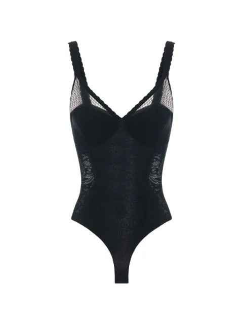 Elisabetta Franchi bodysuit in knit and lace fabric