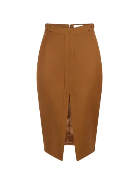Elisabetta Franchi skirt in gabardine fabric with jewel horsebits