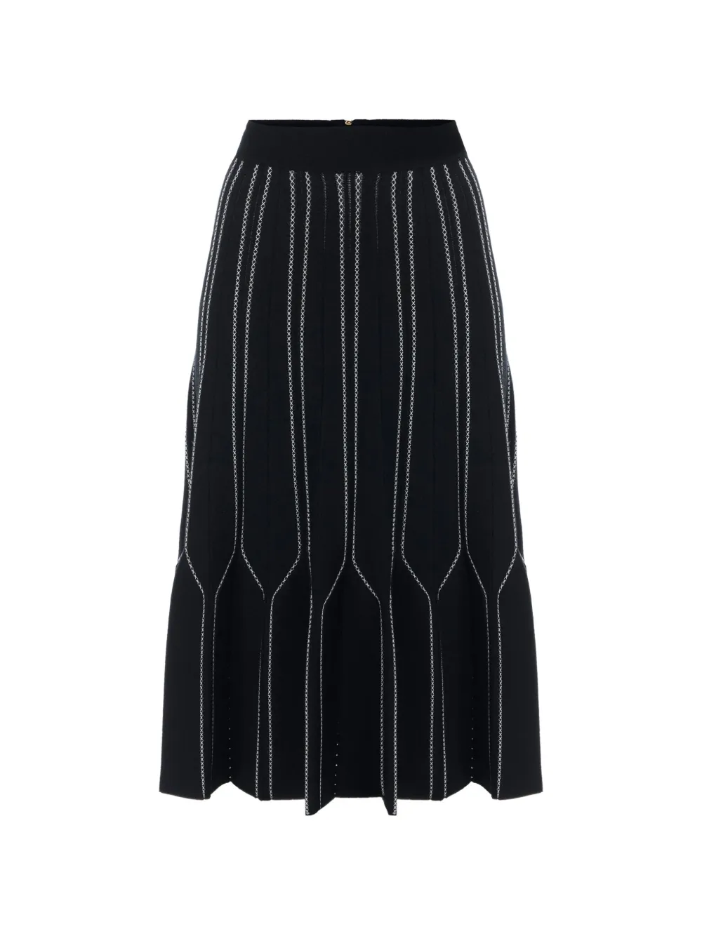 Elisabetta Franchi Origami Knit Skirt In Schwarz