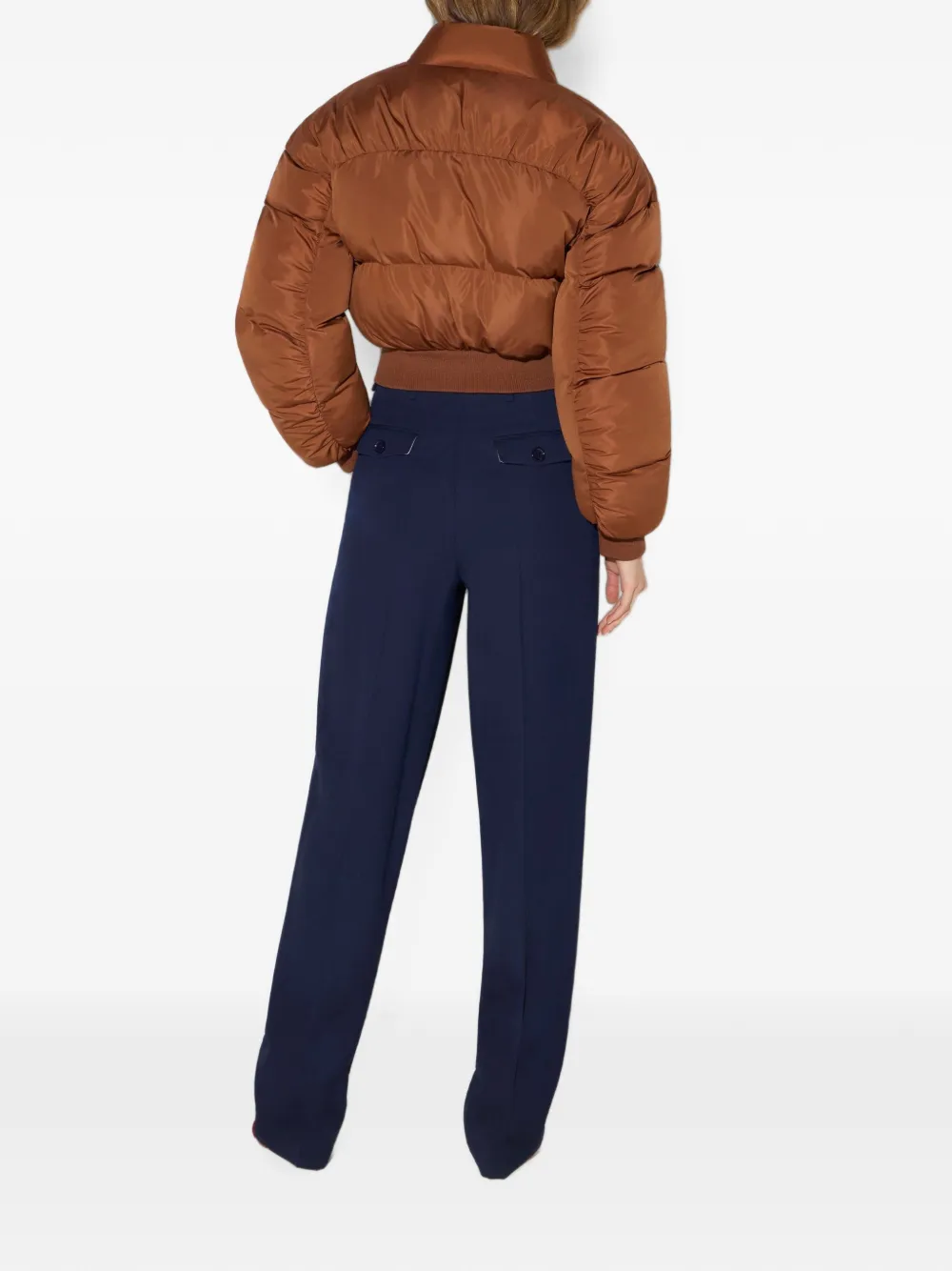 Elisabetta Franchi Voile donsjack Bruin