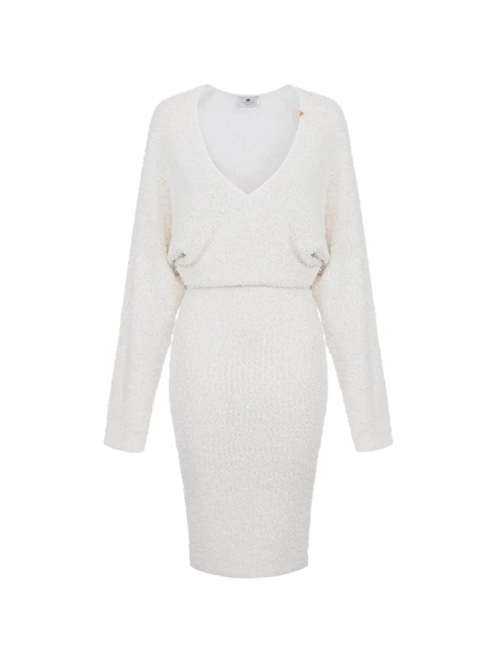 Elisabetta Franchi Abito con scollo a V e maniche raglan - Bianco