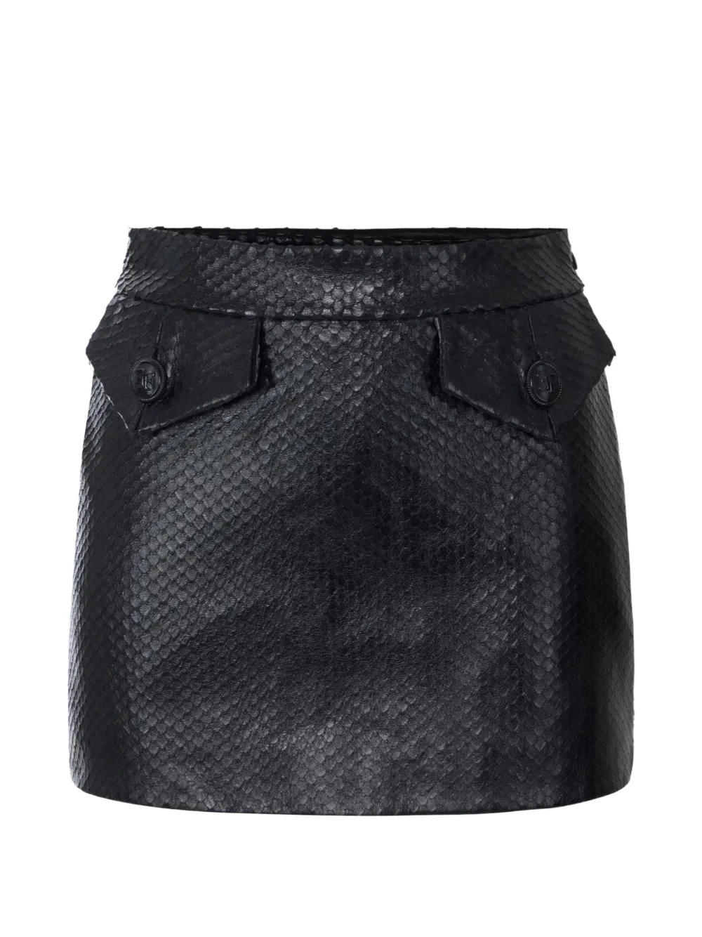 Elisabetta Franchi Minigonna con motivo effetto squame di pesce - Nero