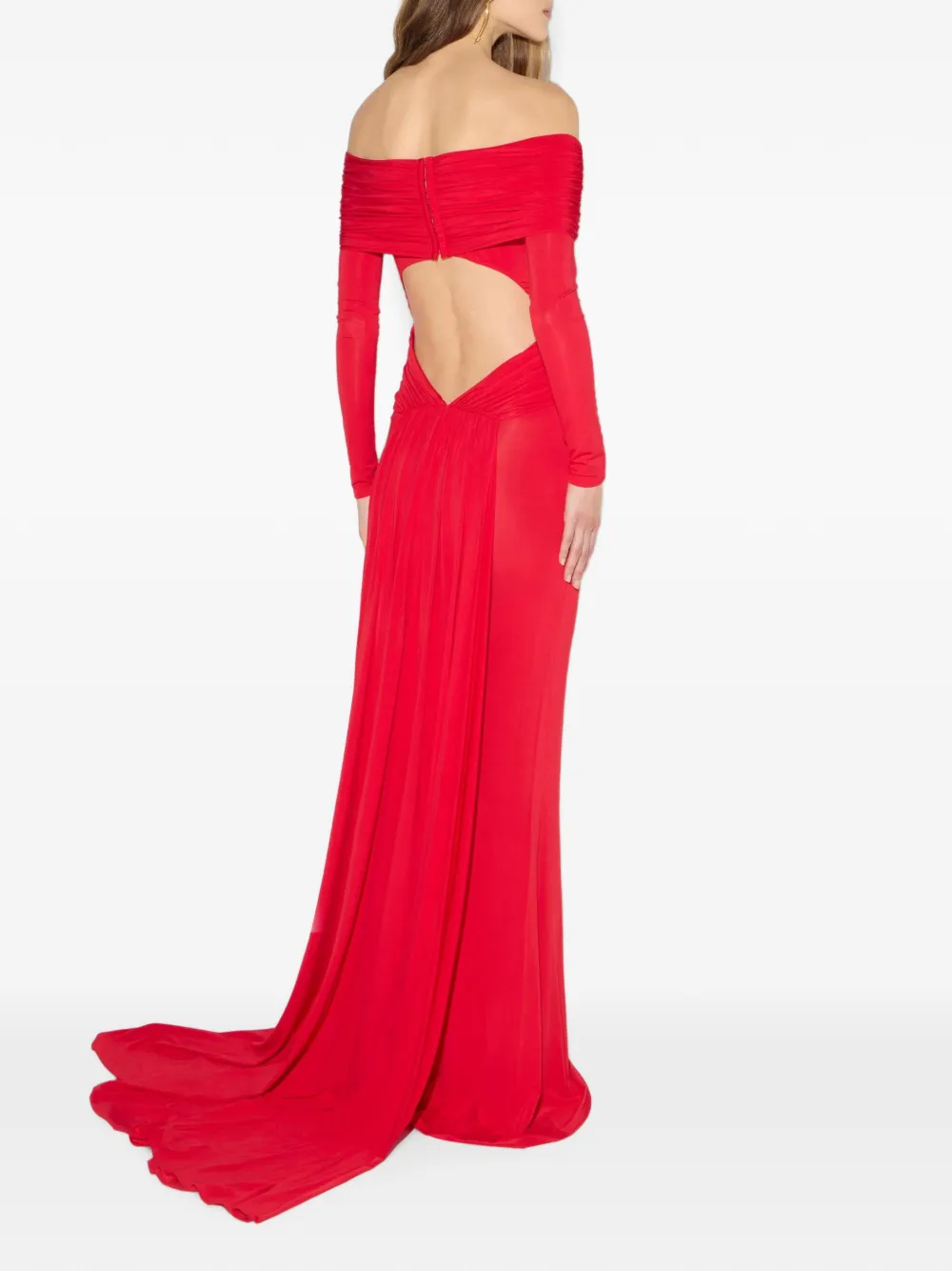 Elisabetta Franchi Jurk van lichtgewicht crêpe jersey Rood