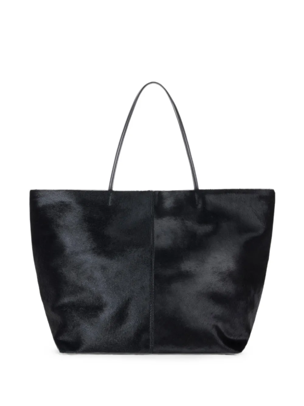 Elisabetta Franchi Large Leather Tote Bag In Black