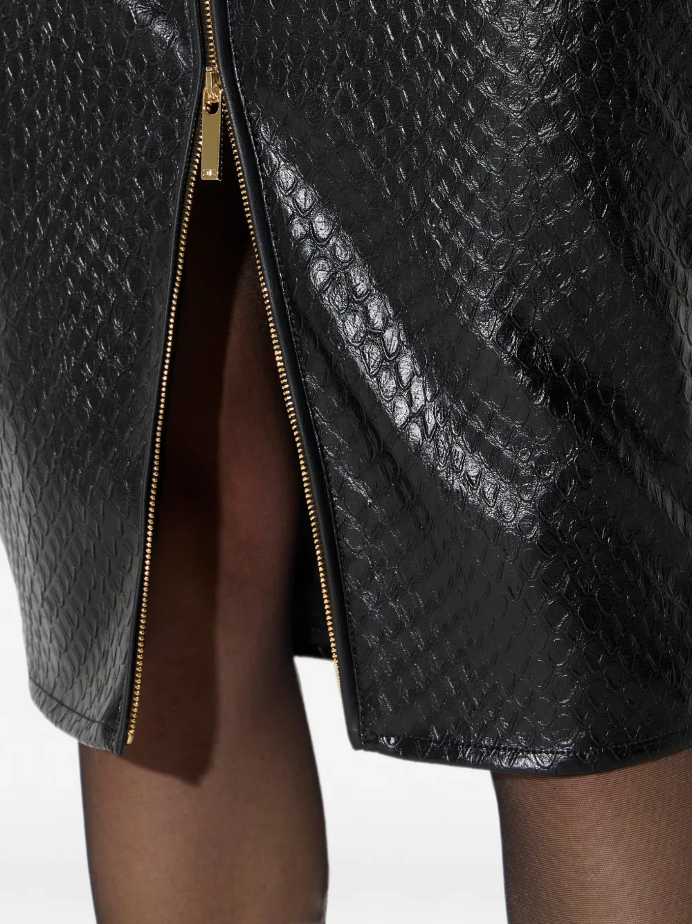 Elisabetta Franchi Rok met vissenpatroon Zwart