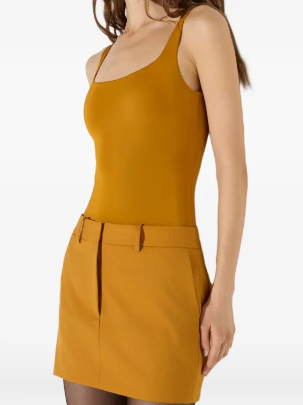 Elisabetta Franchi クレープ ボディスーツ | イエロー | FARFETCH JP